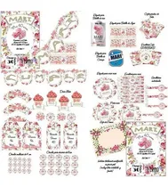 Comprar Kits Imprimibles Bautismo, Baby Shower, Shabby Chic, Rosas