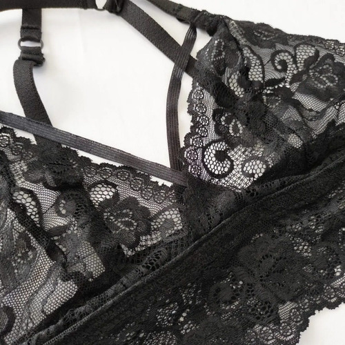 Brasier Lenceria Bralette De Encaje Sin Varilla Escote