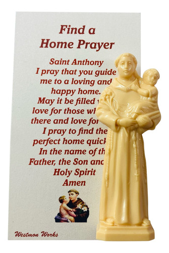 Nthony Home Finding Kit Mini Estatua Tarjeta Oracion Para