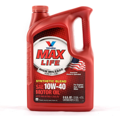 Valvoline Maxlife High Mileage 10w-40 Aceite De Motor, 5