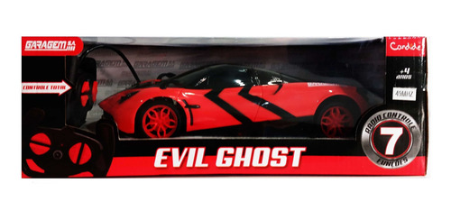 Imagem 4 de 5 de Carrinho Rádio Controle Remoto Vermelho Evil Ghost Candide