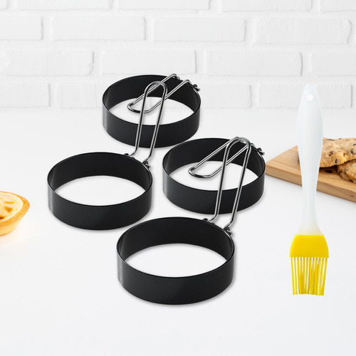 4x Anéis De Fritura De Ovo, Frigideira Redonda De Omelete,