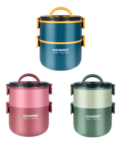 Lonchera Fiambrera Con Doble Capa Anti Fugas Derrames