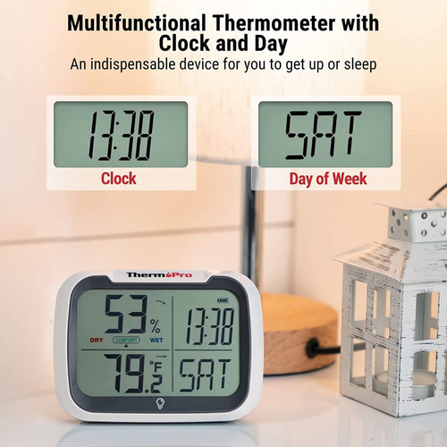 Imagen 4 de 7 de Termómetro Higrómetro Digital Bluetooth Thermopro Tp393 Usb