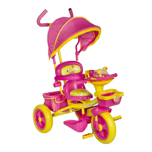 Triciclo Infantil Bebeglo Looney Tunes Musical Juguete Rosa