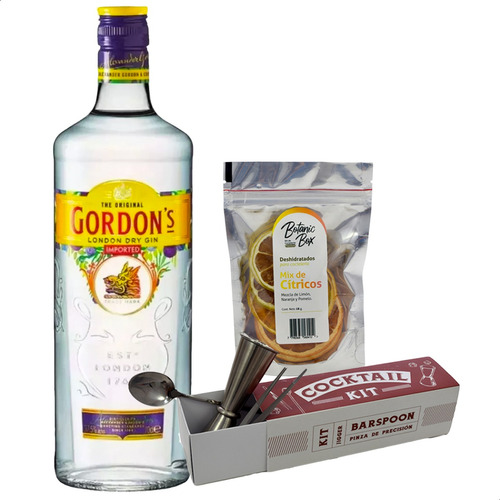 Gin Gordons London + Cocktail Kit + Mix Citrico - 01mercado