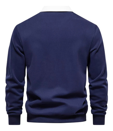 Suéter Informal Con Cuello Tipo Polo Para Hombre, Otoño 2024