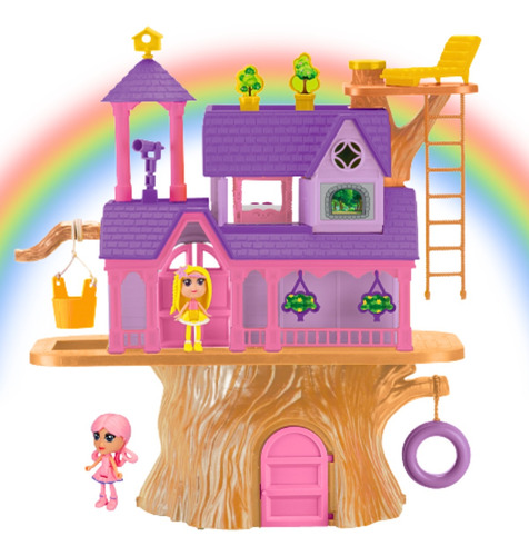 Casa Na Árvore Infantil Com Bonequinhas Acessórios Menina 