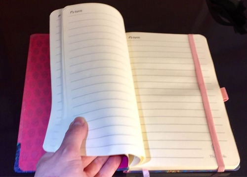Imagen 2 de 6 de Libreta Torre Empastada Tapa Dura Forro Seda, Traba Elástica