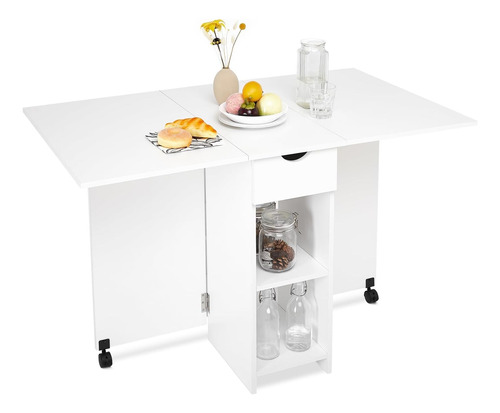 Mesa De Comedor Plegable; Mondeer; Blanco