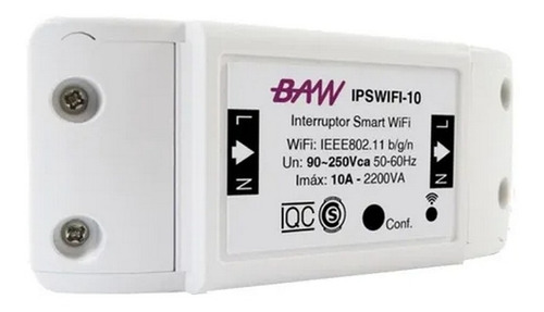 Interruptor Wifi Smart Inteligente Baw Domotica 10a Ipswifi