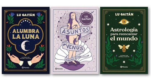 ** 3 Libros Lu Gaitan ** Alumbra La Luna Astrologia Venus