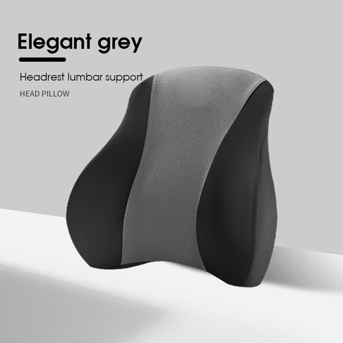 S Espuma Viscoelástica, Almohada De Apoyo Lumbar Gris