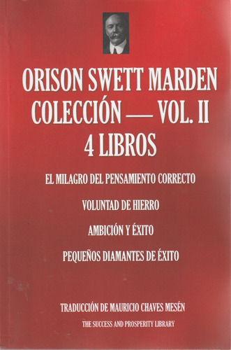 Colección Volumen 2. 4 Libros. Orison Swett Marden