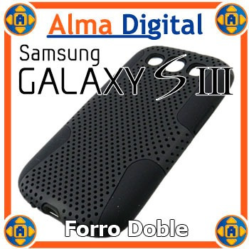 Forro Doble Perforado Samsung S3 Estuche Carcasa Funda Siii