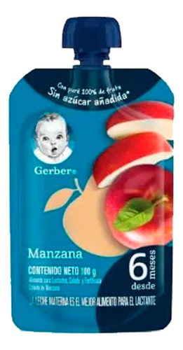 Compota Gerber 4 Pack 2 Pera 1 Manzana 1 Cambur 100g