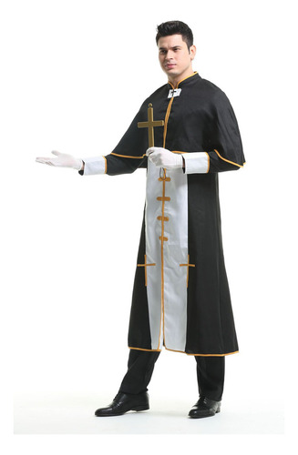 Fiesta De Cosplay Con Traje De Sacerdote Romano Y Padre Negr 2023