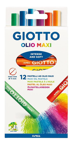 Pastel Al Oleo Giotto X 12 Colores