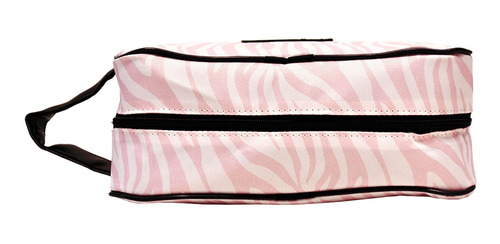 Imagen 4 de 4 de Neceser Organizador Cosmeticos Cebra Rosa