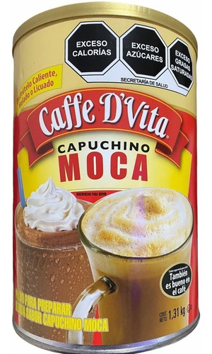 Caffe D'vita Polvo Para Capuchino Moca Caliente O Frío 1.3kg