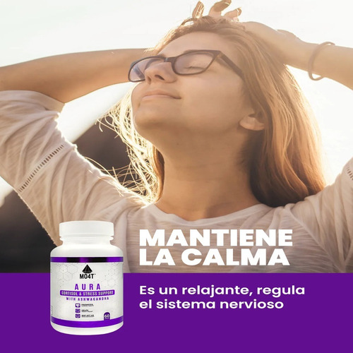 Imagen 5 de 7 de Aura Mo4t - Fórmula Anti Estres Y Soporte De Cortisol