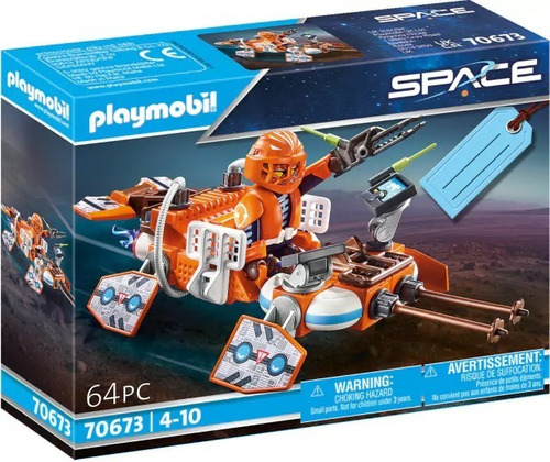 Playmobil Set Vehiculo Espacial Nave Space + Figura 70673 Ed