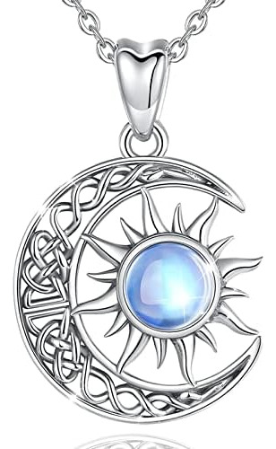 Celestia Collares De Luna Para Mujer De Plata De Ley Con Col