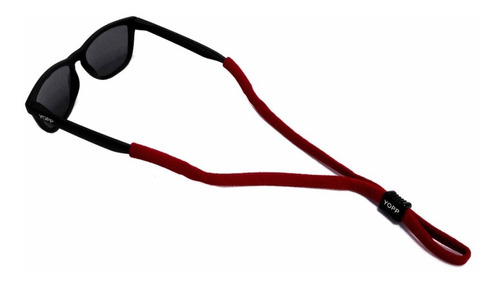 Imagem 1 de 2 de Kit Cordão Salva Óculos  Yopp - 10 Unidades Na Cor Vermelho
