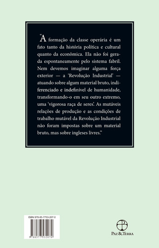 A formação da classe operária inglesa (Vol. 2), de Thompson, E. P.. Editorial Paz & Terra, capa mole em português, 2012