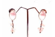 Comprar Caravanas Cuarzo Rosa En Plata 925, Retira La Paloma  Rocha 
