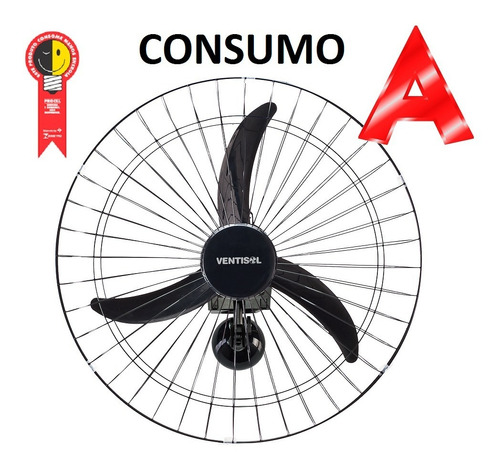 Ventilador Parede 60cm Econômico Selo Procel A 127v Ventisol