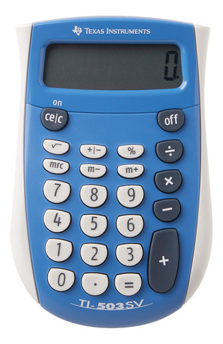 Calculadora Basica Para Primaria De Color Azul Con Blanco