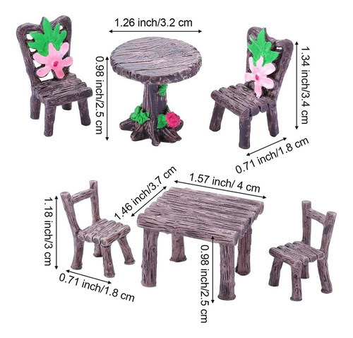 Hyt. Sillas En Miniatura Muebles Jardín De Hadas 123