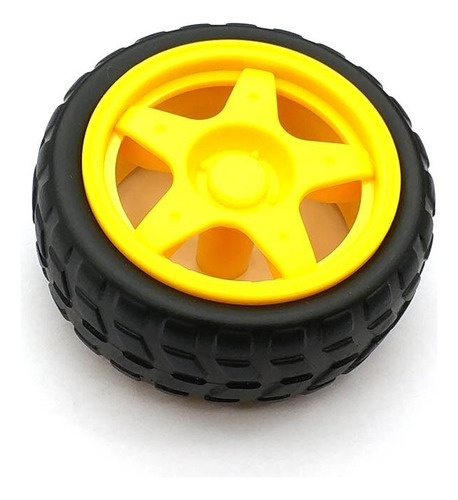 Rueda De Caucho 65mm Neumático Para Auto Robot