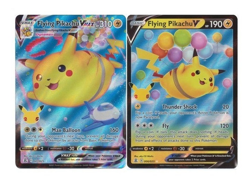 Flying Pikachu Vmax  7/25 + Flying Pikachu V 6/25 Ultra Rara