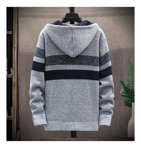 Chamarra Polar Con Capucha Para Hombre, Talla Grande, Hilo D