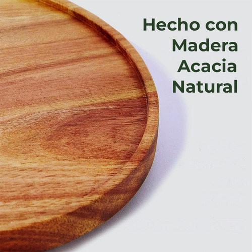 Organizador Giratorio Lazy Susan Acacia Despensa Mesa Cocina