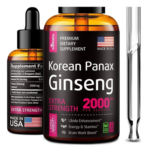 Extracto De Ginseng De Panax Líquido Coreano, 60ml,