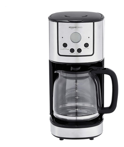 Cafetera Digital Basics De 12 Tazas Con Jarra Y Reutiliza...