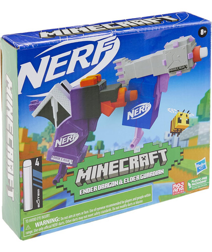 Nerf Microshots Minecraft Ender Dragon Y Elder Guardian Mini