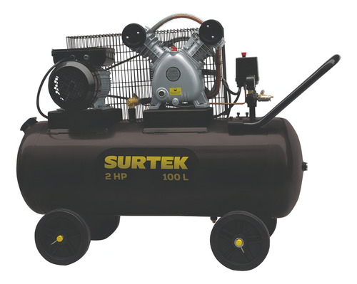 Compresora Horizontal De Aire Surtek COMP6100B Con Banda 2hp 100 Litros 120v