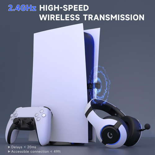 Wireless Gaming Headset Gtheos Captain370 For Ps5/ps4/pc/mac