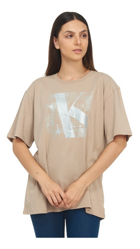 Playera Calvin Klein Oversize Con Logo Para Mujer 