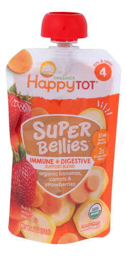 Happy Tot Organic Banana, Carrots, & Strawberries Immunity B
