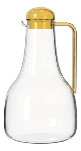 Olla De Agua De Vidrio Reutilizable Fresca 1300ml Amarillo