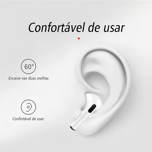 Fone Wireless Com Caixinha Branco Para Moto G50 G71