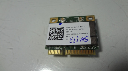 Placa Wireless Do Notebook Samsung Rv411