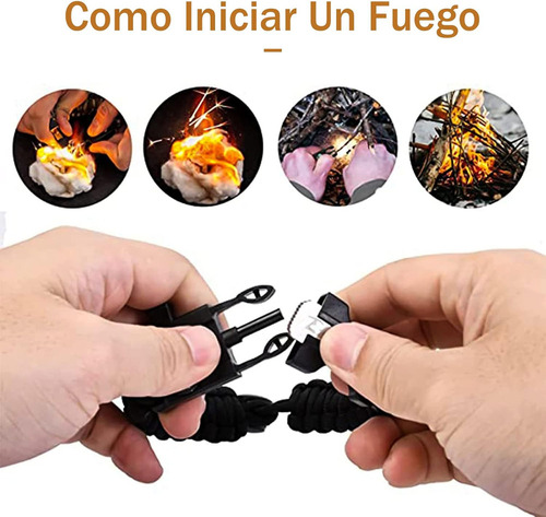 H Pulsera De Supervivencia Paracord, Brazalete Táctico 5 En