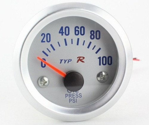 Reloj Type R Presion De Aceite Racing Alta Calidad Led Azul