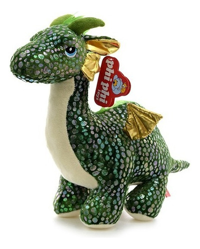 Peluche Dragon Juguete Infantil Verde Oscuro